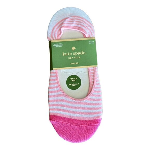 NEW Kate Spade Multicolor Non Slip Heel Socks Women's Socks 3 Pairs Shoe Sz 4-10 - Picture 1 of 7